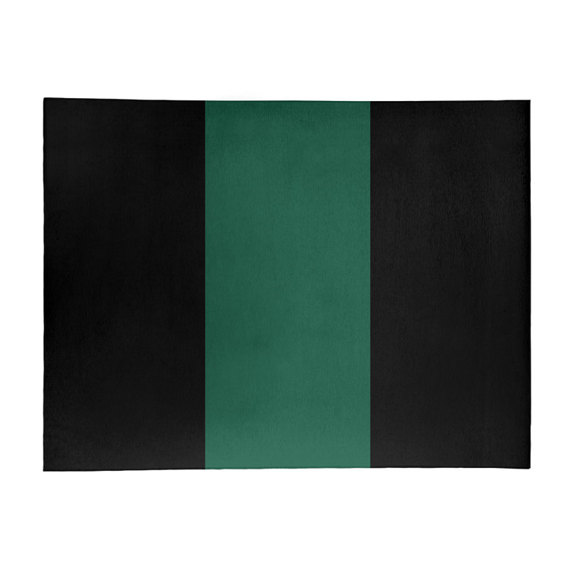 Tapis à rayures en poly et noir new york fly, Rectangle 9 pi x 12 pi