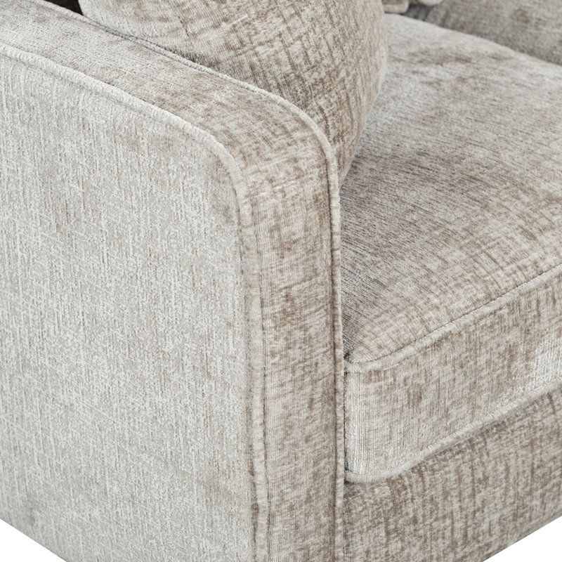 Taylyn Chenille 3 Seat Sofa, Light Brown