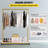 Zoba 47.2'' Rolling Industrial Pipe Clothing Rack