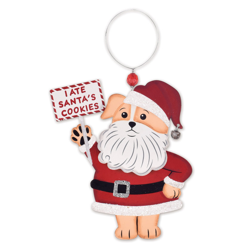 Ornement pour chien Chubby Santa - ensemble de 2