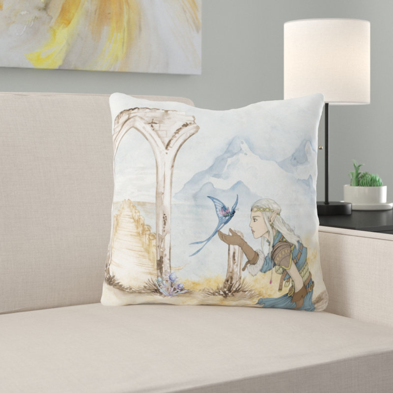 Coussin fantaisie Mcgaughey, Microsuède, Intérieur