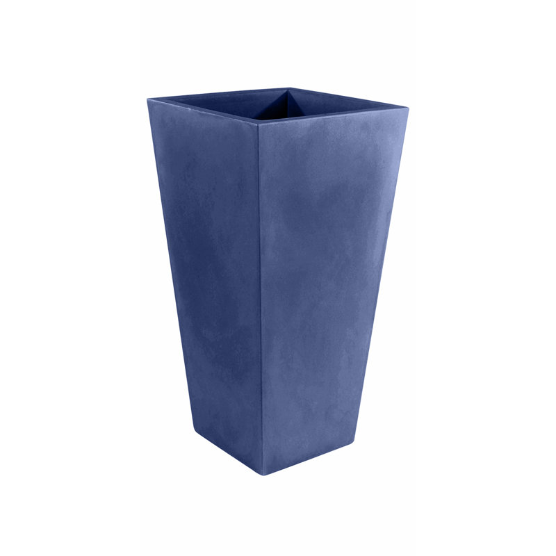 Cono Resin Pot Planter, 39.25" H x 13.75" W x 13.75" D, White