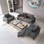 74.2" Modern Sofa Set With Loveseat and Two Armchairs-1243878182
