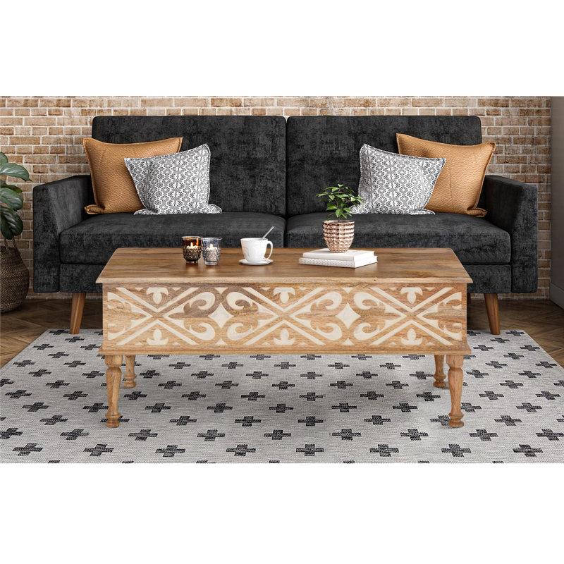 Yolanda Solid Wood Four Leg Coffee Table