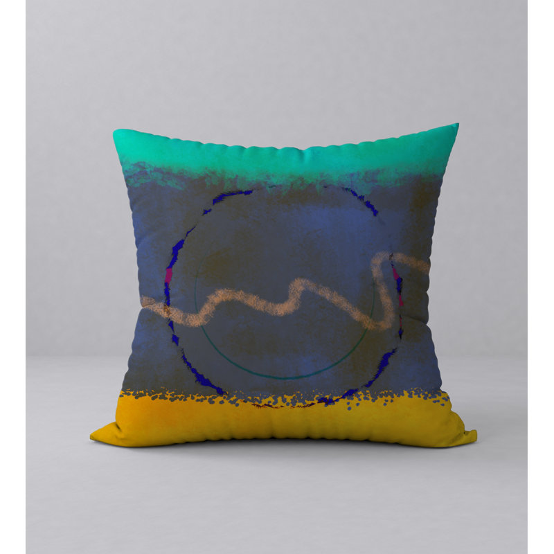 Abstract Reversible Throw Pillow, 24" H x 24" W
