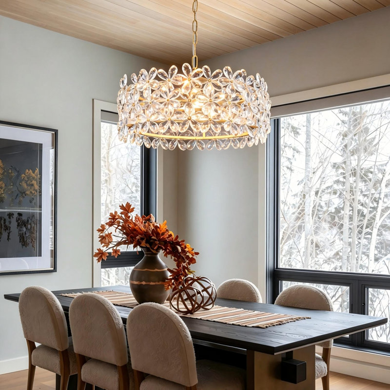 Alissya 3 - Light Crystal Drum Chandeliers