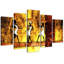 African Woman - 5 Piece No Frame Print on Canvas-731086885