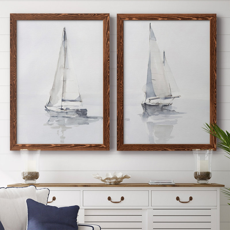 Toile encadrée Misty Harbor I-Premium - prête à être accrochée