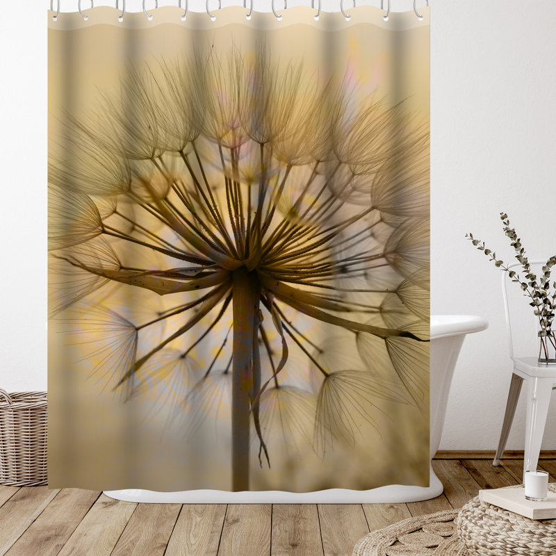 Rideau de douche 71 "x 74", fleur de pissenlit par Wonderful Dream