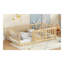 Lit de sol avec barrière de sécurité et porte Montessori-1230832103-1230832098