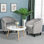 Fauteuil demi-tonneau en velours 70,612 cm de largeur Robeon