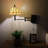 Tiffany Sconce Lamp Swing Arm Gold Stained Glass Golitz Pull Chain Switch 13”W*8”D*15”H