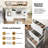 Computer Desk With Power Outlet Keyboard Tray & 3 Large Drawers Type-c & Usb Ports-109919361