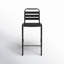 Tabouret de bar commercial à l'intérieur et à l'extérieur avec dossier à trois lattes en métal-1678353352