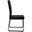 2 chaises de salle à manger, revêtues de tissu d'aspect cuir noir, pour la cuisine de pièce moderne et contemporaine, revêtement en métal, support, espace de cuisine