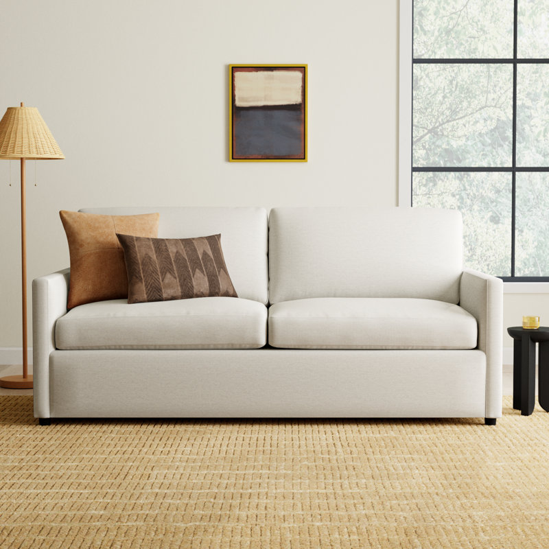 Damari 84'' Upholstered Sofa, Nomad Snow Crypton® Chenille