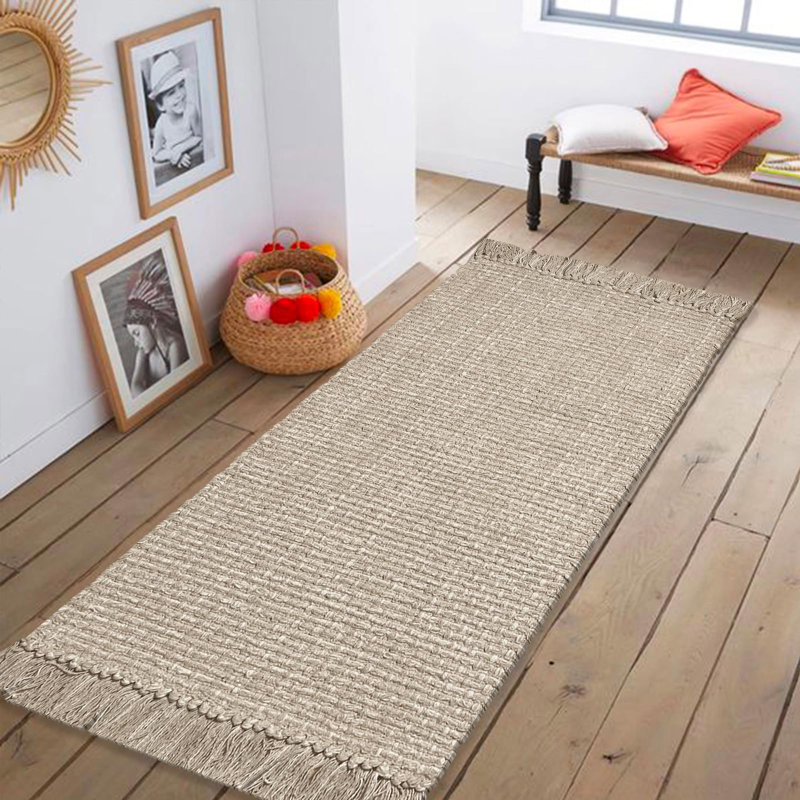 Bath Rug, 60" L x 24" W , Beige