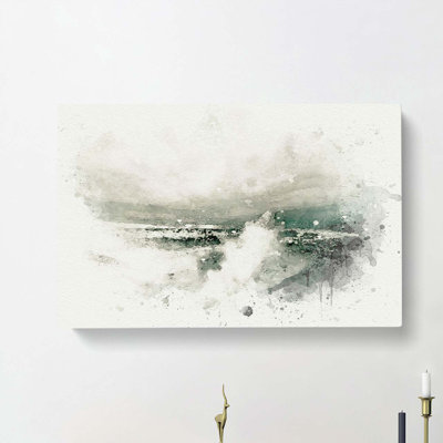 Crashing Waves in Abstract - Wrapped Canvas