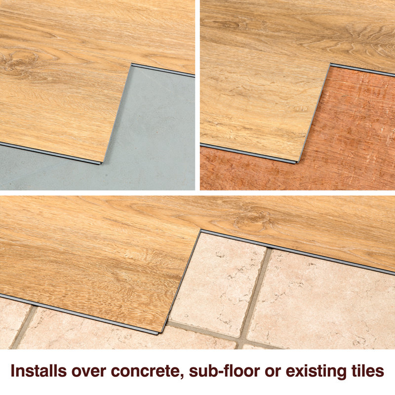 Ascent 5.5mm Thick 9'' W x 48.6'' L Vinyl Plank, Tahoe