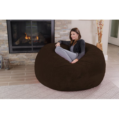 Fauteuil à billes - Fauteuil à billes rond rembourré en mousse à mémoire de forme avec housse amovible et lavable à la machine - Fauteuil à billes avec housse en microfibre douce - Plusieurs tailles et plusieurs tissus lavables à la machine