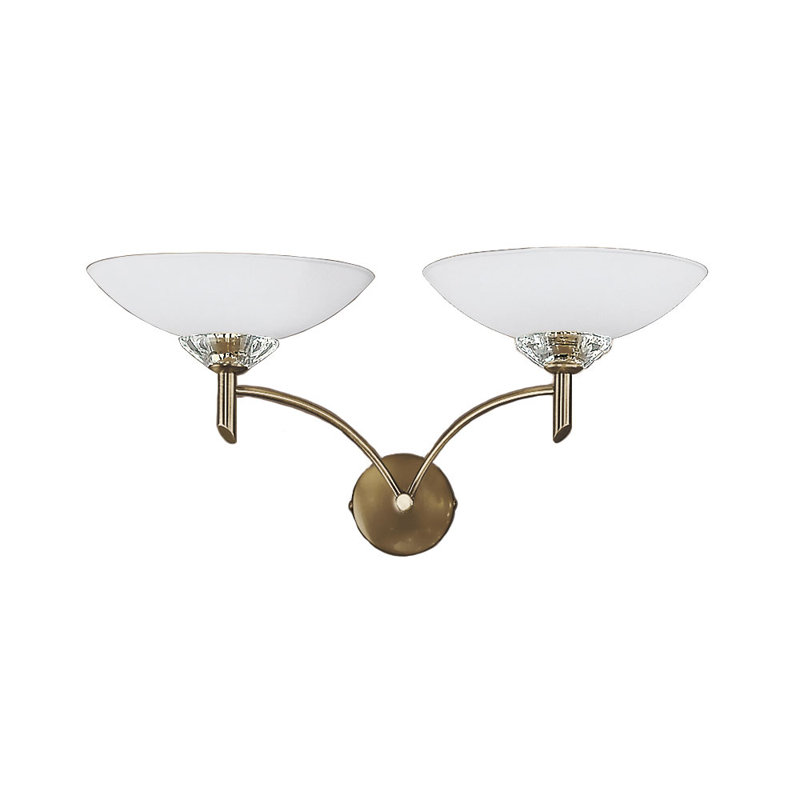 Richelieu Glass Sconce, Bronze
