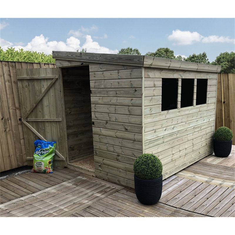 Rover 7 ft. W x 4 ft. D Solid Wood Garden Shed
