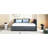 Upholstered Daybed With Gray Linen Cover And 2 Drawers, No Box Spring. Bed Frame For A Relaxed Living Space Upholstery. Without Spring Cozy-1846145956