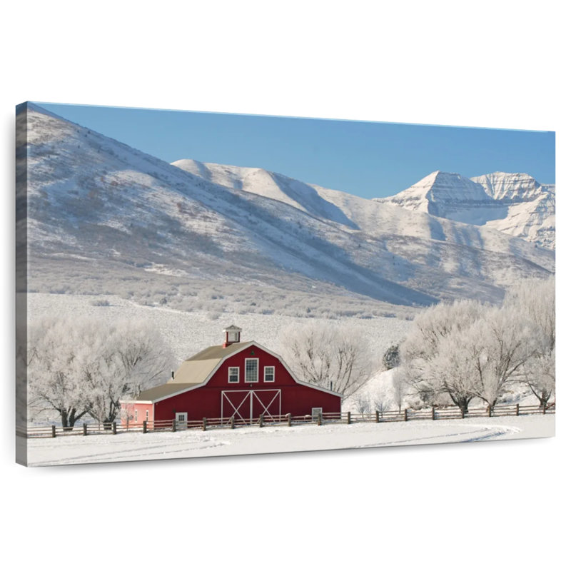 Alvord Barn In Snow, 16" H x 24" W