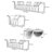 4 Piece Modern Grey Sofa Living Room Set with Coffee Table