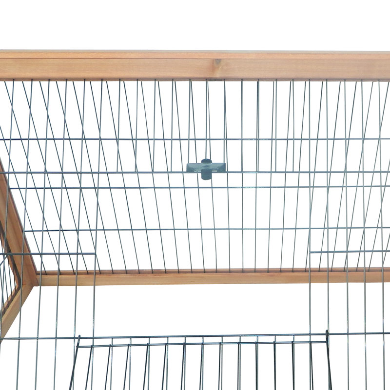 Maurice Weather Resistant Rabbit Hutch,wood, Natural