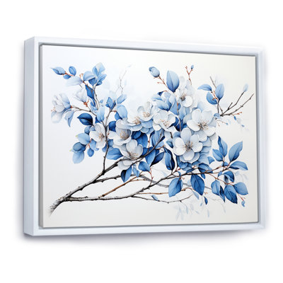 «Blue and Grey Leaves II», reproduction sur toile