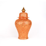 Ribbed Handmade Ceramic Jar