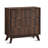 32" High Faux Marble Side Table with 3 Drawers & Fluted Design-1825367027