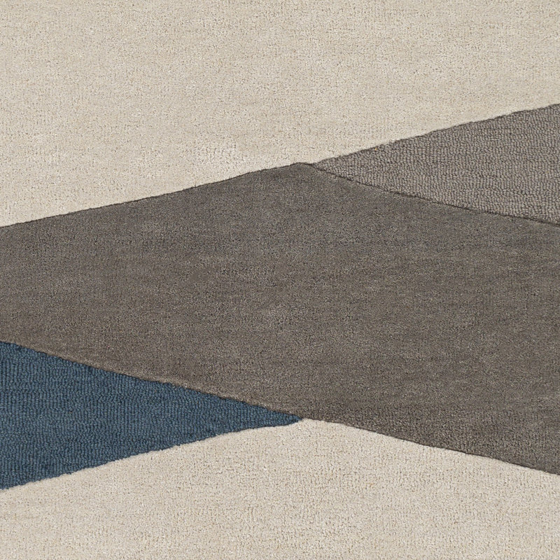 Amyerra Wool Geometric Indoor Rug, Rectangle 8'10" x 12'