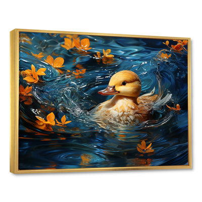 Art mural minimaliste, canard colvert