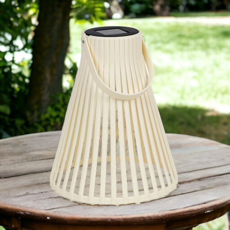 Belfast 25cm Solar Integrated LED Camping Lantern, White