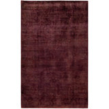 Overdyed Hand-Knotted Wool Modern-Contemporary Purple Area Rug 4' 7" x 7' 1"