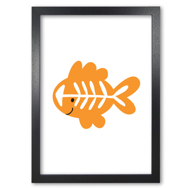 Children's Animals, X-Ray Fish - Print, Black Grain Frame, 60 cm H x 42 cm W x 5 cm D