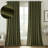 Dennan 100% Blackout Thermal Insulated Linen Drapes,Back Tab Hooks Drapes (Set of 2,With Hooks)-861268637-861268610