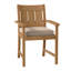 Croquet Teak Patio Dining Armchair with Cushions-1489010562-1586604521-1586602821