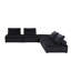 Repose-pieds modulaire en velours noir 5 pièces 160 po-1676209005