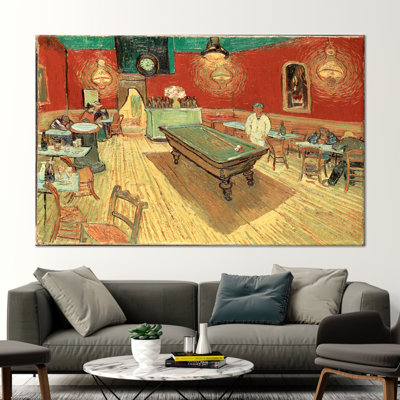 «Van Gogh Night Cafe», reproduction d'art sur toile de table de billard emblématique