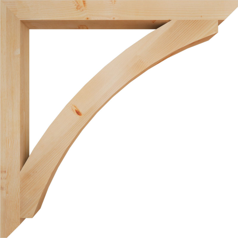 Support en bois / corbeau, Sapin de Douglas, H 48 po x l 3,5 po x P 48 po