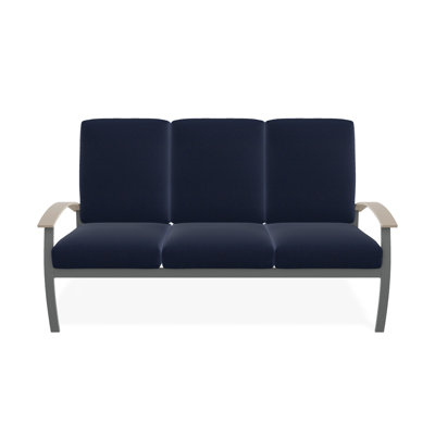 Askar 71.5'' Wide Powder Coated Aluminum Patio Sofa with Cushions