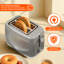 2 Slice Toaster in Glossy Ridged Textured Body and Stainless Steel Mechanism-93819605