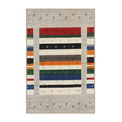 Tapis beige / rouge Bjarni