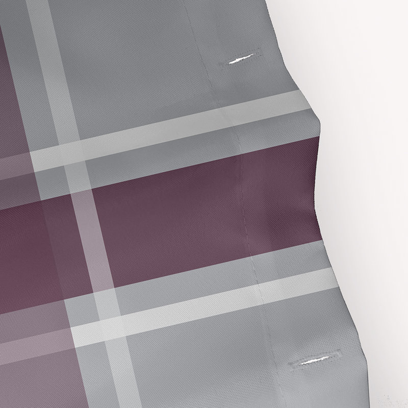 Rideau de douche simple à carreaux Bipasha, Gris / Mauve
