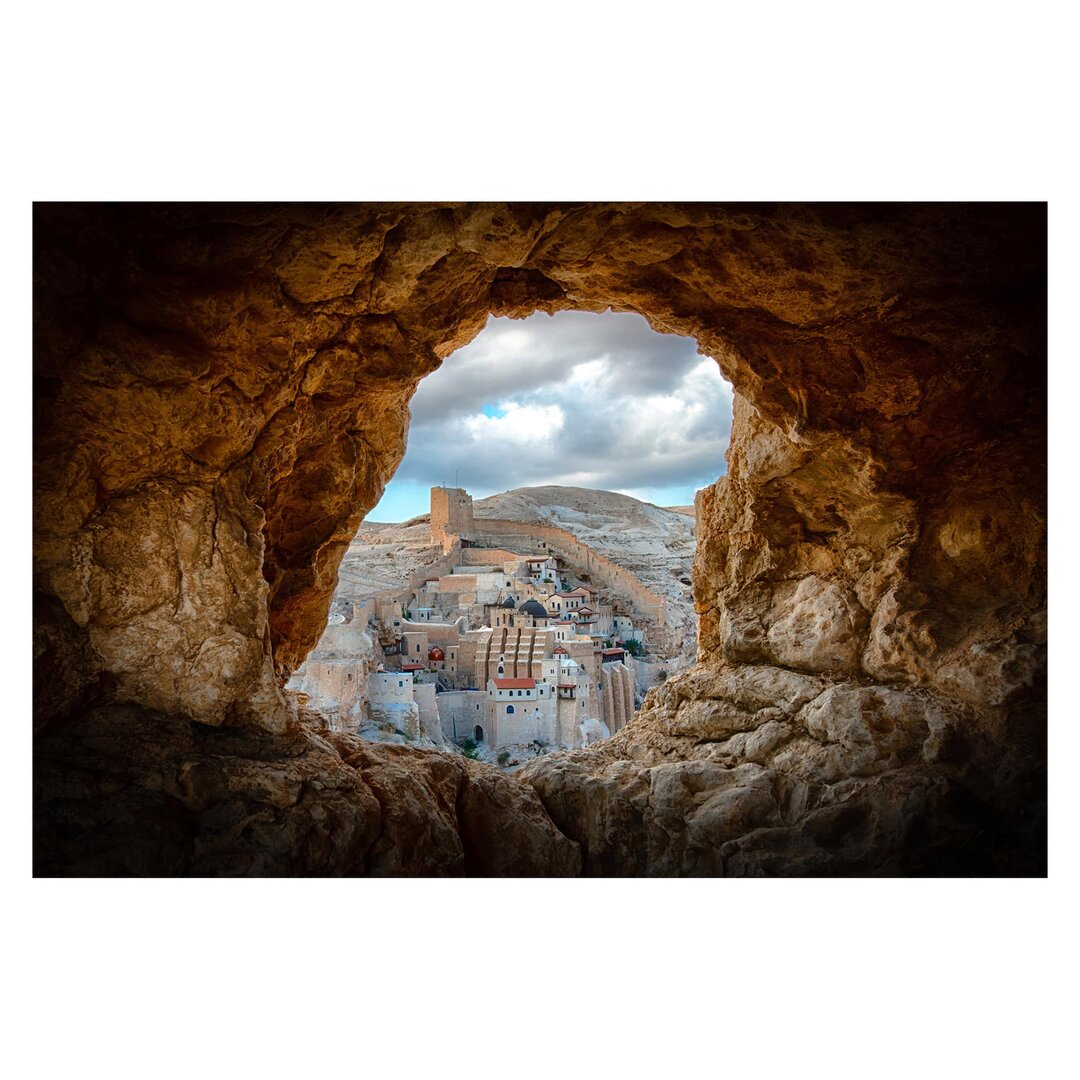 Strukturierte Fototapete View of a Monastery 2,55 m x 384 cm