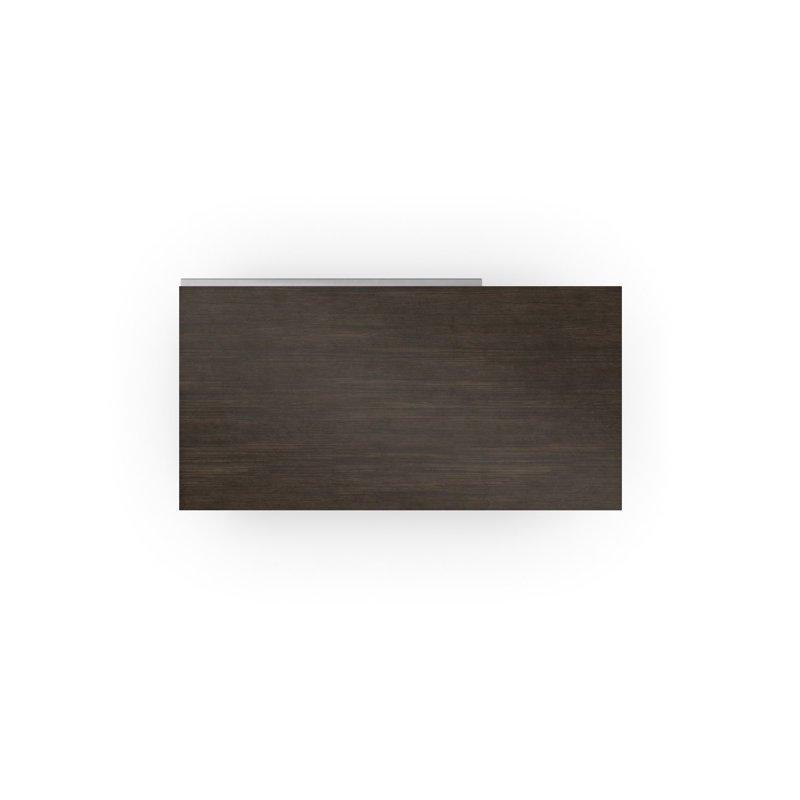 Transitional Brown and Silver 3-Drawer Nightstand