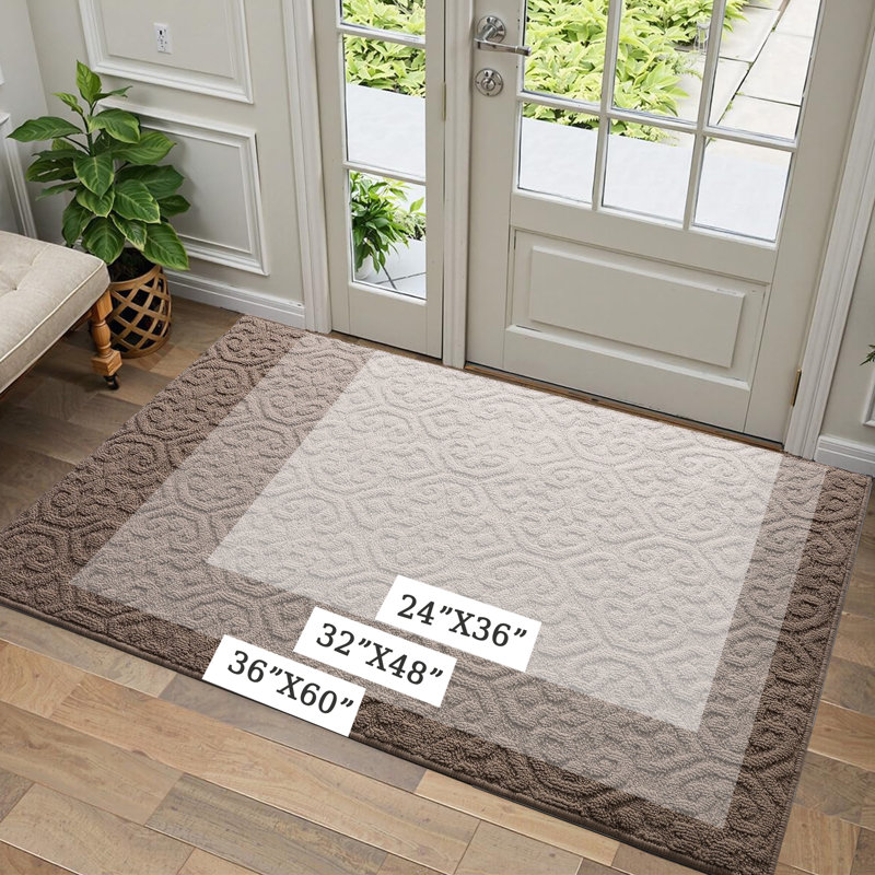 Non-Slip Doormat, 88.9cm W x 149.9cm L, Khaki